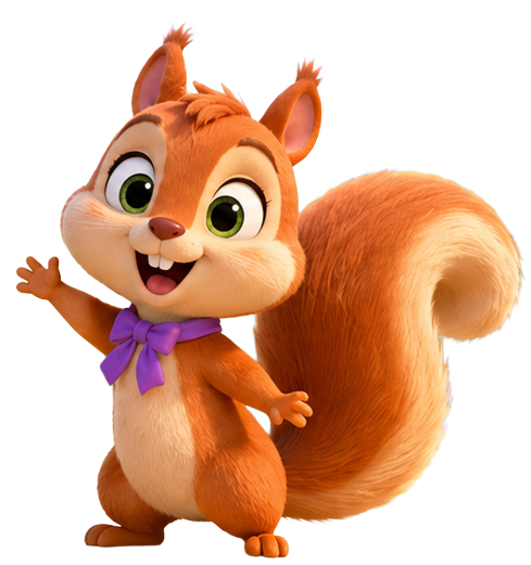 Sammy the Squirrel waving